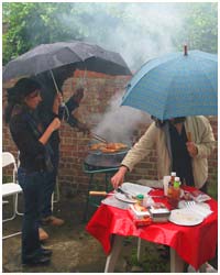 BBQ under the rain